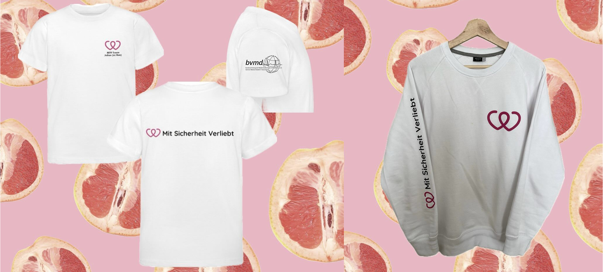 Beispielbilder von T-Shirt und Pullover